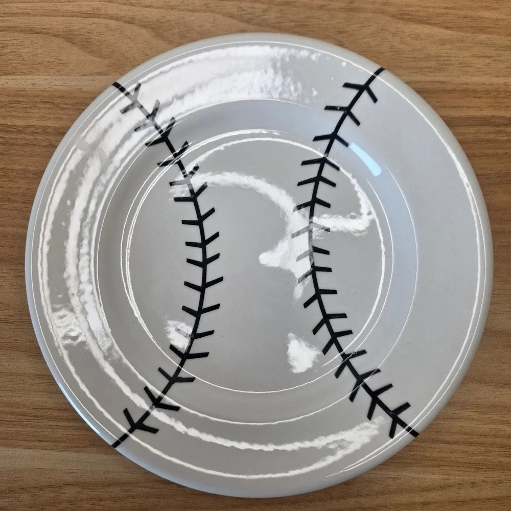 Set of 4 Sterling China Baseball Plates 7.25